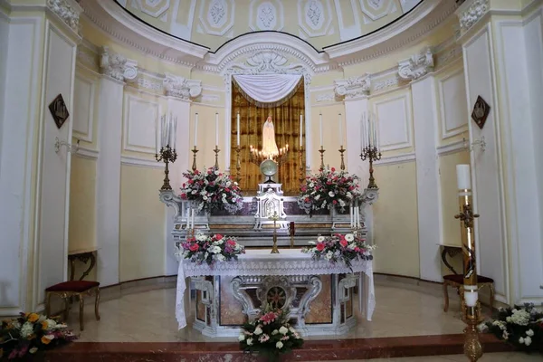 Serrara Fontana Campania Itália Maio 2022 Interior Igreja Século Xvii — Fotografia de Stock