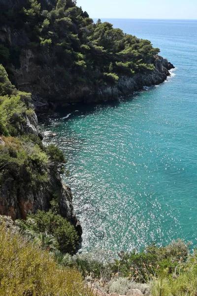 Гаета Лацио Италия Сентября 2021 Года Панорама Побережья Итри Средней — стоковое фото