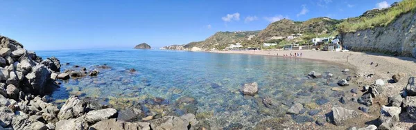 stock image Ischia, Campania, Italy  May 15, 2022: Panoramic photo of Maronti Bay from the cliff