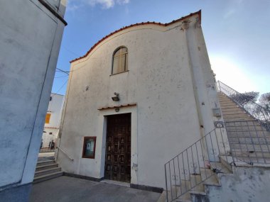 Barano d 'Ischia, Campania, İtalya 15 Mayıs 2022: 18. yüzyıl San Giuseppe ve Sant' Anna kilisesi Via Montagna 'da