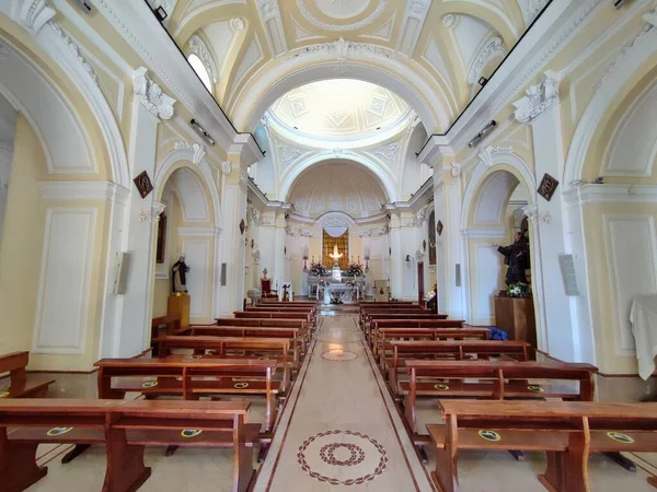 Serrara Fontana Campania Italia Mayo 2022 Interior Iglesia Santa Maria — Foto de Stock