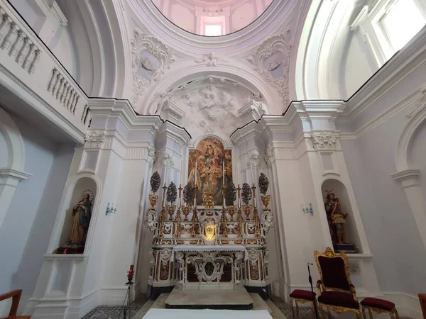 2022年5月13日 意大利坎帕尼亚 福里欧 17世纪圣加塔诺教堂的内部 — 图库照片
