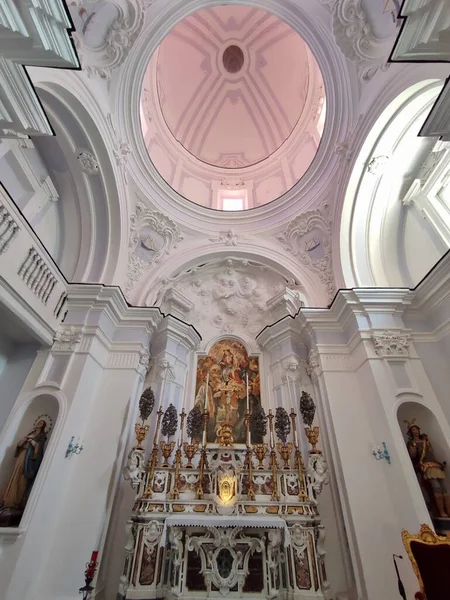 Forio Campania Olaszország 2022 Május Századi San Gaetano Templom Belseje — Stock Fotó