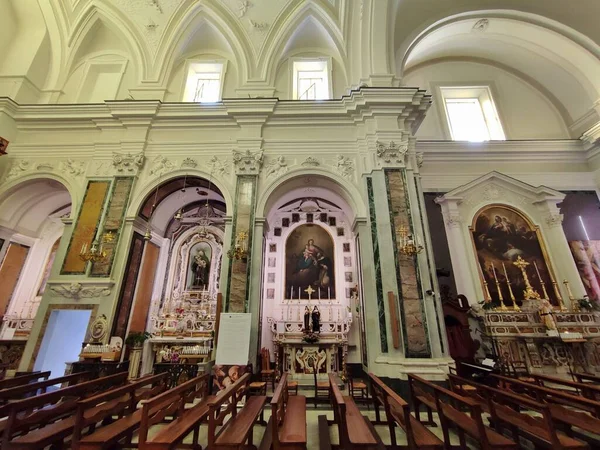 Ischia Campania Italy May 2022 Interior 18Th Century Church Holy — стоковое фото