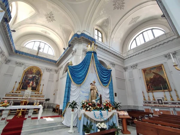Ischia Kampania Włochy Maja 2022 Wnętrze Xix Wiecznego Kościoła Santa — Zdjęcie stockowe