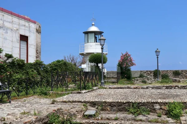 Scilla Calabria Italy June 2021 Navy Lighthouse Terrace Castello Ruffo — Stock Photo, Image