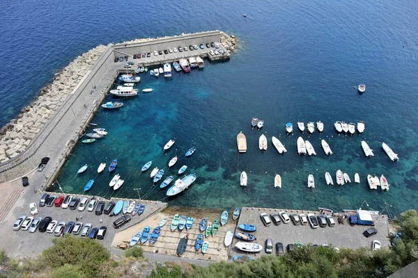 Scilla Calabria Italy June 2021 Port Chianalea Castello Ruffo — Stock Photo, Image