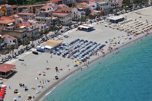 Scilla Calabria Italy Червня 2021 Marina Grande Beach Cristoforo Colombo — стокове фото