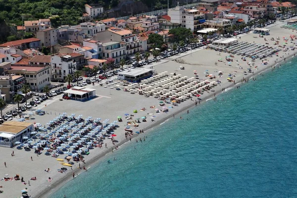 Scilla Calabria Italia Junio 2021 Playa Marina Grande Cristoforo Colombo — Foto de Stock