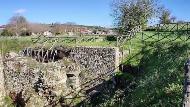 Mirabella Eclano Campania Italy November 2022 Overview Ruins Ancient Roman — 图库视频影像