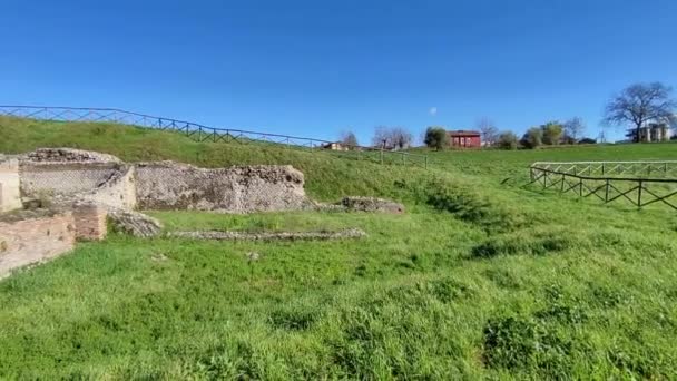Mirabella Eclano Campania Italy November 2022 Overview Ruins Ancient Roman — Stock Video