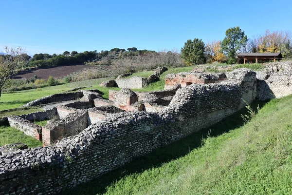 Mirabella Eclano Kampania Włochy Listopad 2022 Ruiny Starożytnego Rzymskiego Miasta — Zdjęcie stockowe