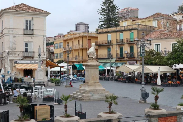 Pizzo Calabro Calabria Italia Junio 2021 Monumento Rey Umberto Piazza — Foto de Stock