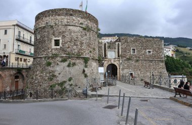 Pizzo Calabro, Calabria, İtalya 10 Haziran 2021: Napoli Kralı Gioacchino Murat 'ın 1815' te tutuklanıp vurulduğu Aragonese Kalesi