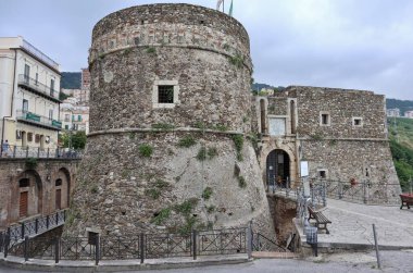 Pizzo Calabro, Calabria, İtalya 10 Haziran 2021: Napoli Kralı Gioacchino Murat 'ın 1815' te tutuklanıp vurulduğu Aragonese Kalesi