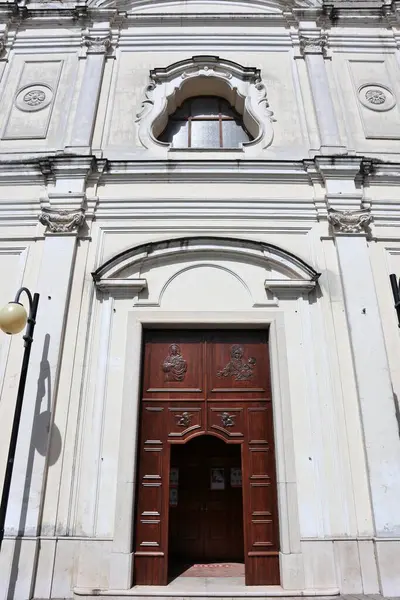 Mercato San Felino Кампания Италия Июня 2021 Года Фасад Церкви — стоковое фото