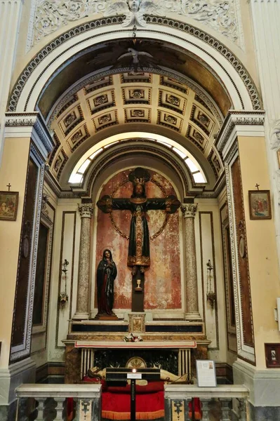 Neapol Kampania Włochy Lutego 2022 Wnętrze Xvii Wiecznego Kościoła Santa — Zdjęcie stockowe