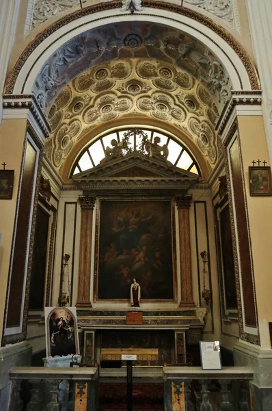 Neapel Kampanien Italien Februari 2022 Inredning 1600 Talskyrkan Santa Maria — Stockfoto