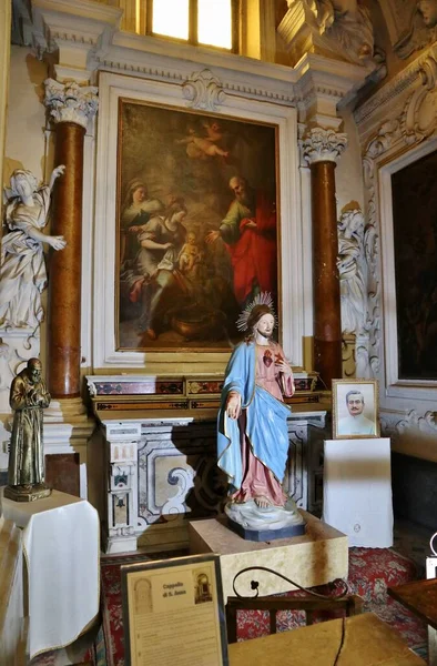 Napoli Campania Italia Febbraio 2022 Interno Della Seicentesca Chiesa Santa — Foto Stock
