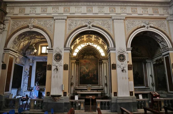 Neapol Kampánie Itálie Února 2022 Interiér Kostela Santa Maria Sedmnáctého — Stock fotografie