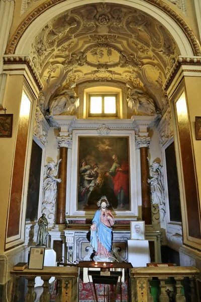 Неаполь Кампания Италия Февраля 2022 Года Интерьер Церкви Санта Мария — стоковое фото