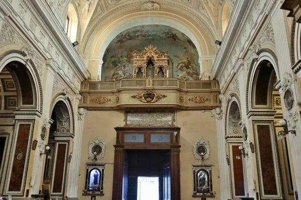 Neapel Kampanien Italien Februari 2022 Inredning 1600 Talskyrkan Santa Maria — Stockfoto
