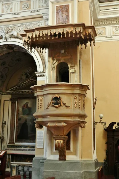 Nápoly Campania Olaszország 2022 Február Santa Maria Századi Templomának Belseje — Stock Fotó