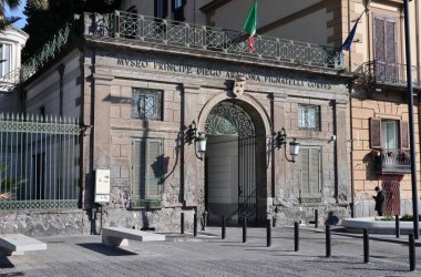 Naples, Campania, Italy  February 28, 2022: Museum of Villa Pignatelli in Riviera di Chiaia clipart