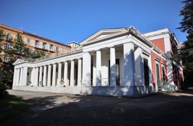 Napoli, Campania, İtalya 28 Şubat 2022: Riviera di Chiaia 'daki Villa Pignatelli Müzesi