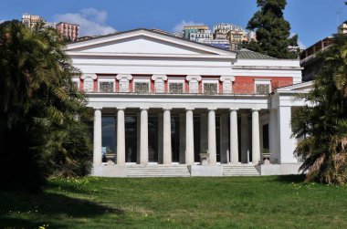Napoli, Campania, İtalya 28 Şubat 2022: Riviera di Chiaia 'daki Villa Pignatelli Müzesi