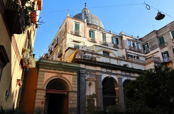 Неаполь Кампанія Італія Лютого 2022 Століття Церква Вознесіння Віа Санта — стокове фото