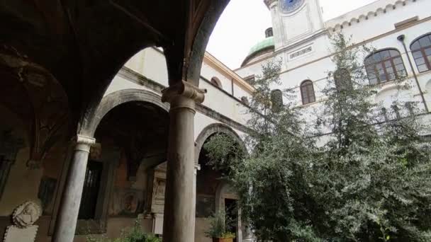 Napoli Campania Talya Aralık 2022 San Giacomo Manastırı Ndan Santa — Stok video
