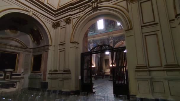 Napoli Campania Talya Aralık 2022 Santa Maria Nova Kilisesi Ndeki — Stok video