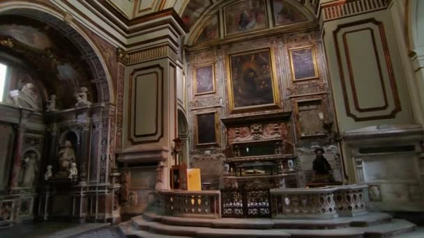 Napoli Campania Talya Aralık 2022 Santa Maria Nova Kilisesi Ndeki — Stok video
