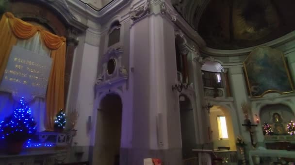 Napels Campanië Italië December 2022 Overzicht Van Achttiende Eeuwse Kerk — Stockvideo