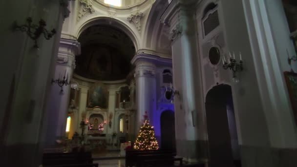 Νάπολη Καμπανία Ιταλία Δεκεμβρίου 2022 Επισκόπηση Της Εκκλησίας Του Δέκατου — Αρχείο Βίντεο
