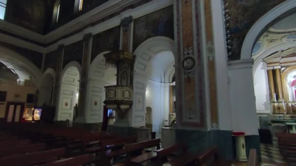 Neapol Kampánie Itálie Prosince 2022 Panoramatická Fotografie Kostela Století Věnovaného — Stock video