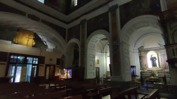Naples Campania Italy December 2022 Panoramic Photo 16Th Century Church — Vídeos de Stock