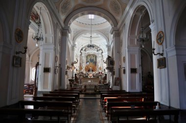 Raito, Campania, İtalya 2 Ocak 2023: 16. yüzyıl Santa Maria delle Grazie Kilisesi