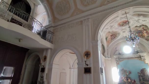 Raito Campania Italy January 2023 Interior Overview Sixteenth Century Church — Wideo stockowe