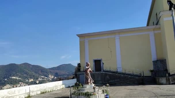 Dragonea Campania Italy January 2023 Overview Churchyard Church San Pietro — Video