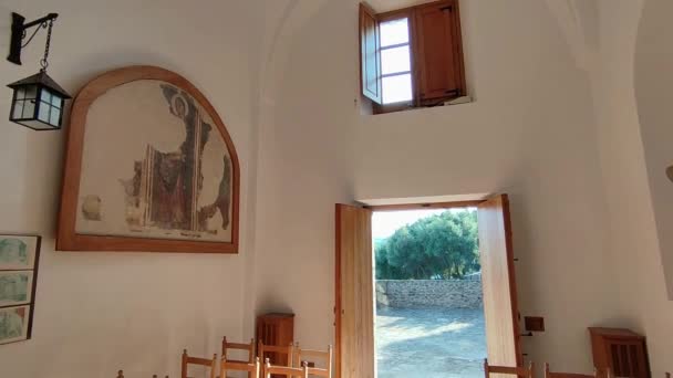 Ischia Campania Italy May 2022 Interior 14Th Century Church Madonna — Vídeo de stock