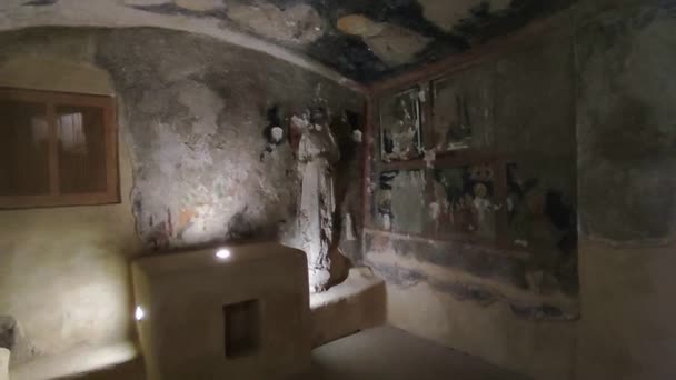 Ischia Campania Itália Maio 2022 Interior Nobre Cripta Século Xiii — Vídeo de Stock