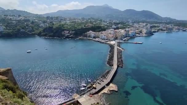 Ischia Kampanien Italien Mai 2022 Blick Von Der Terrasse Des — Stockvideo