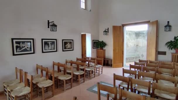 Ischia Campania Italy May 2022 Interior 16Th Century Church Santa — Stok video