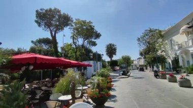 Ischia, Campania, Italy  May 13, 2022: Overview of Corso Vittoria Colonna from Piazza San Girolamo