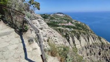 Forio, Campania, Italy  May 15, 2022: Panorama of the coast from the top of Punta Imperatore