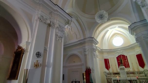 Forio Campania Italy May 2022 Internal Overview Eighteenth Century Church — Stockvideo