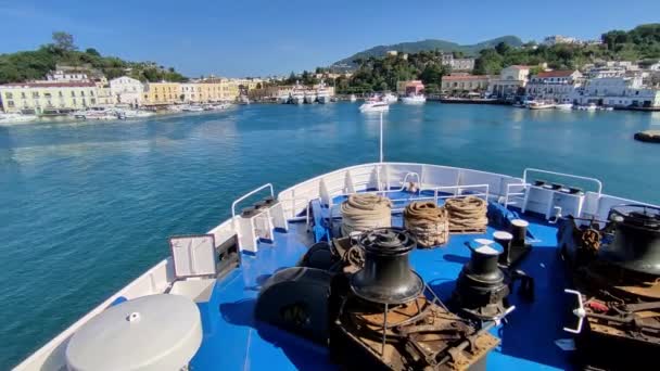 Ischia Campania Ιταλία Μαΐου 2022 Επισκόπηση Του Λιμανιού Της Marina — Αρχείο Βίντεο