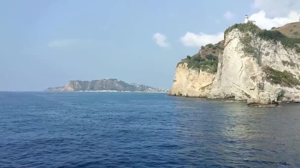 Pozzuoli Campania Italy September 2021 Overview Capo Miseno Ferry Procida — kuvapankkivideo